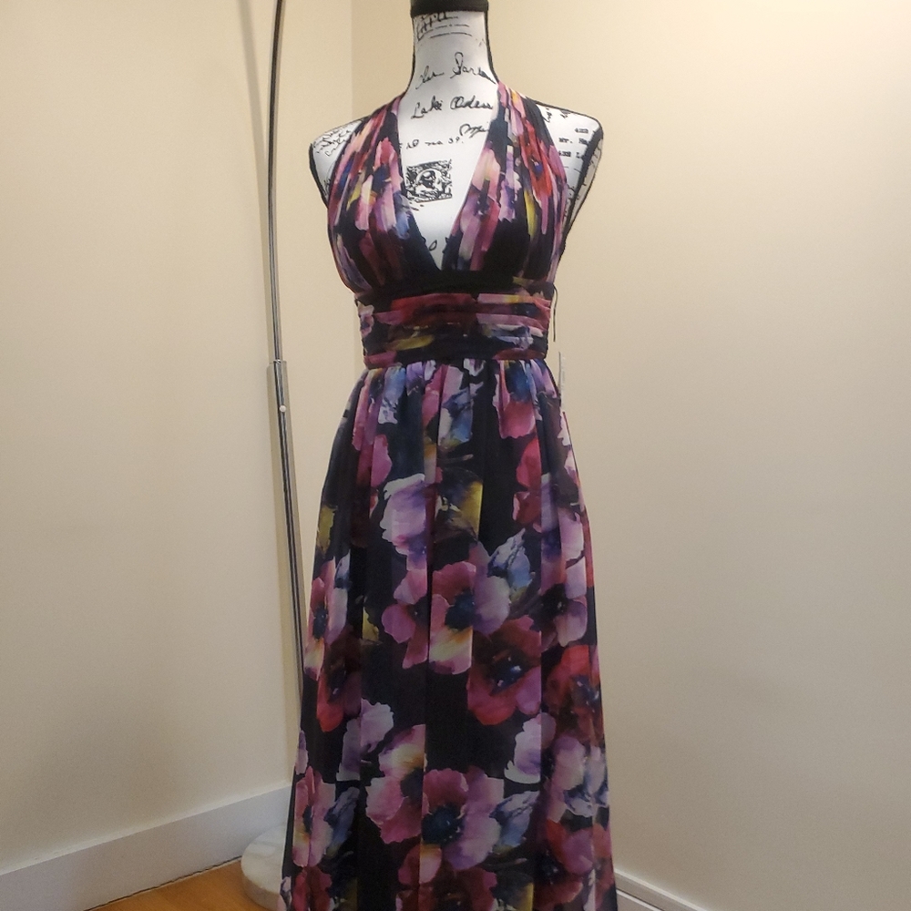 NWT Flowery Maxi Wedding Guest Dress